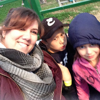 Christine on hayride